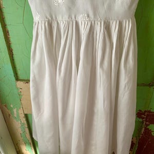 Vintage 1950s White Cotton Sundress,Fit and Flare, Size X Small, Retro Fashion,Boho Bride image 7