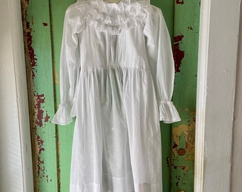 Antique 1920s Communion French Girls Dress,White French Cotton Voile Dress, Valencienne Lace,Gifts For Her,Gifts,Heirloom Girls White Dress