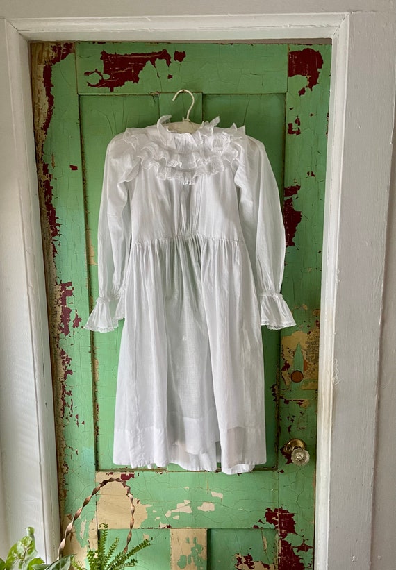 Antique 1920s Communion French Girls Dress,White F