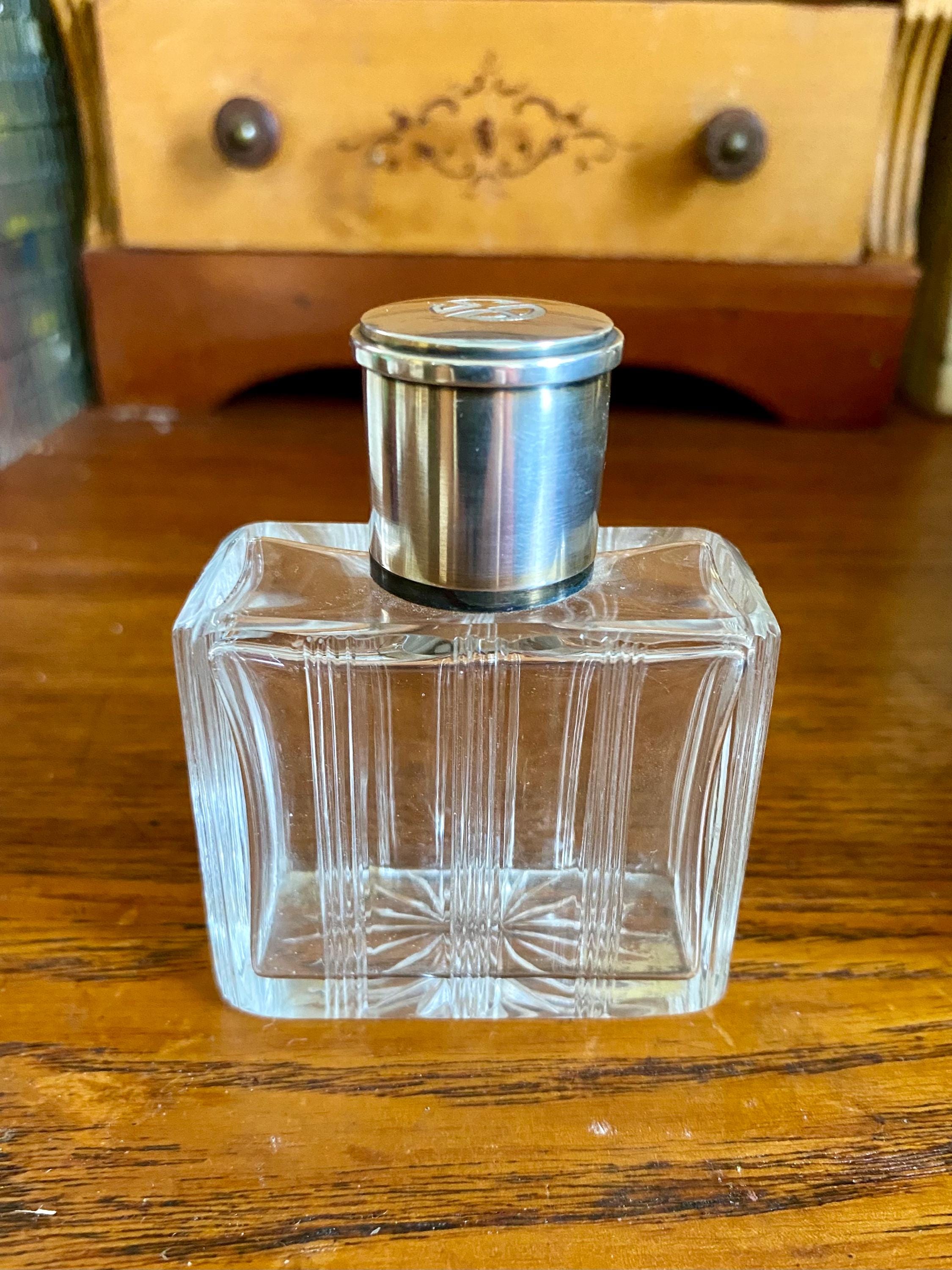Glass Perfume Bottle With Silver Lid - Etsy
