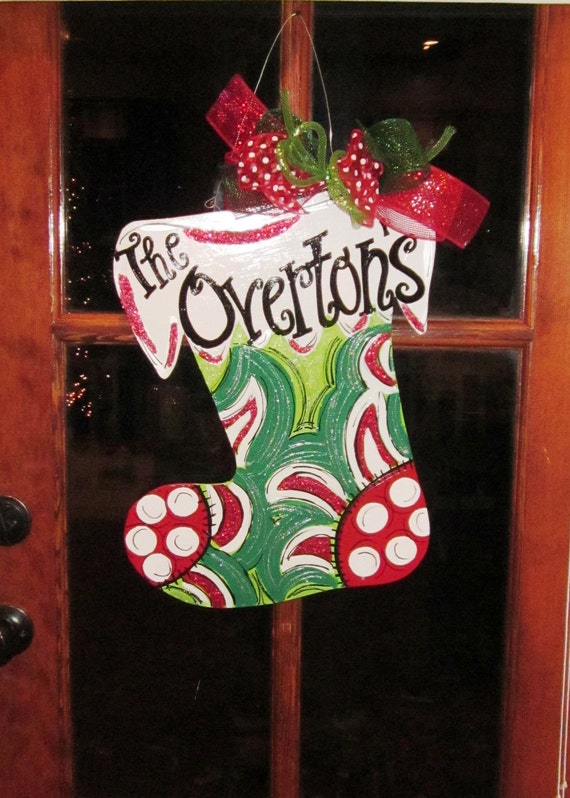 Items similar to Christmas Door Hanger on Etsy
