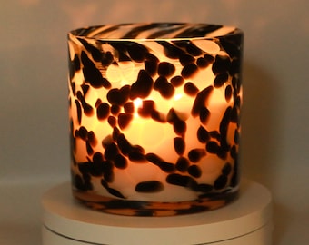 Candela sacra purificante / Palo Santo, cera d'api al cocco, recipiente in vetro soffiato a mano