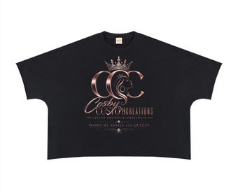 NUEVO LOGOTIPO/Camiseta unisex de tejido grueso, corte holgado y borde sin rematar