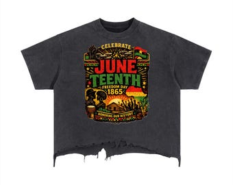 Camiseta vintage con lavado cuadrado y dobladillo desgastado
