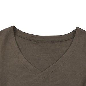 Bible Verse|Proverbs 31:25|Tencel Slim Fit V-Neck T-Shirt image 7