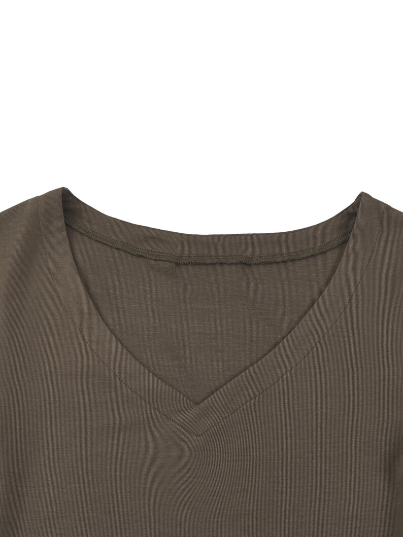 Bible Verse|Proverbs 31:25|Tencel Slim Fit V-Neck T-Shirt image 7