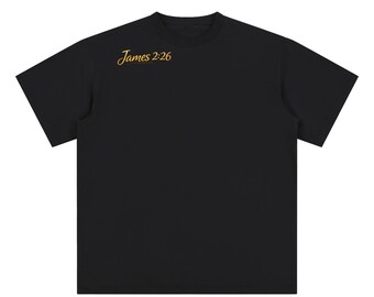 Versículo bíblico/Santiago 2:26/Camiseta de algodón esencial