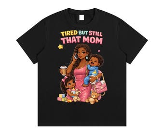 Camiseta oscura/de mamá/de algodón esencial