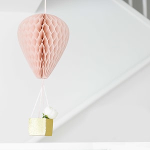 Hot Air Balloon Tissue Paper Decoration – 40cm Eco-Friendly Hanging Decor | Custom Colours for Nursery, Baby Shower, Birthday Party