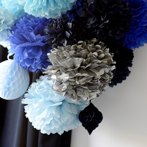 Handmade Tissue Paper Pom Poms, Custom Colors, Party Ceiling Decor image 9