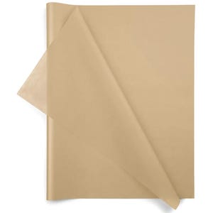 Feuilles de papier de soie beige 20 x 30 pouces - Emballage cadeau kraft recyclé, papier artisanal pour mariages, pompons à faire soi-même, emballage, décoration de fête écologique, biodégradable