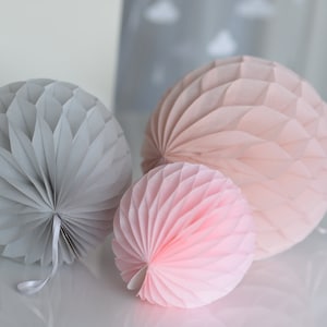 Honeycomb Party Decoration Set: Custom Color Tissue Paper Balls