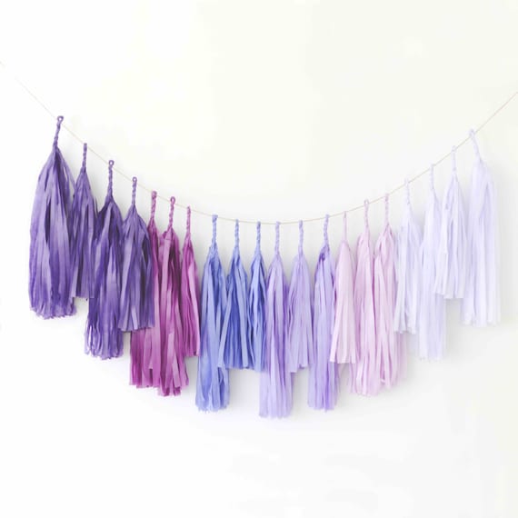purple tassel garland