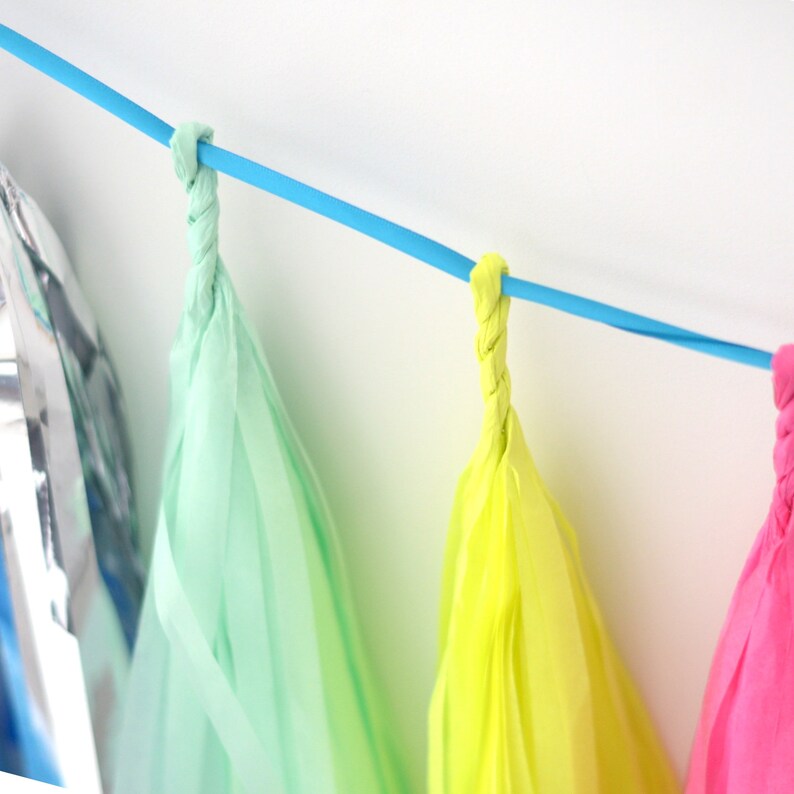 Paper tassel garland Birthday garland Birthday decorations Etsy