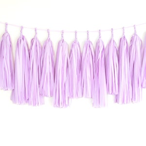Ghirlanda di nappe di carta lilla, decorazioni per feste, baby shower, decorazioni per la cameretta dei bambini, decorazioni romantiche per matrimoni, feste di compleanno e fondali fotografici COMPLETAMENTE assemblati