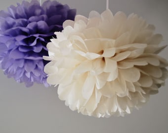 2 Large Tissue paper PomPoms | Large paper flowers | Wedding decorations | Tissue paper balls