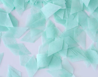 Confettis en papier de soie en forme de losange pour mariage, fête d'anniversaire Couleur vert menthe recyclé biodégradable et respectueux de l'environnement