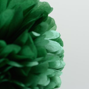 Shimmery Green Paper Pom Pom: Holiday Party Decoration