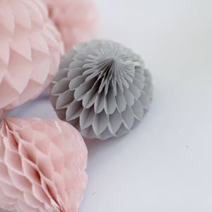 Paper bauble honeycomb decoration Paper teetotum Paper Christmas decorations Wedding decorations Christmas bauble image 5