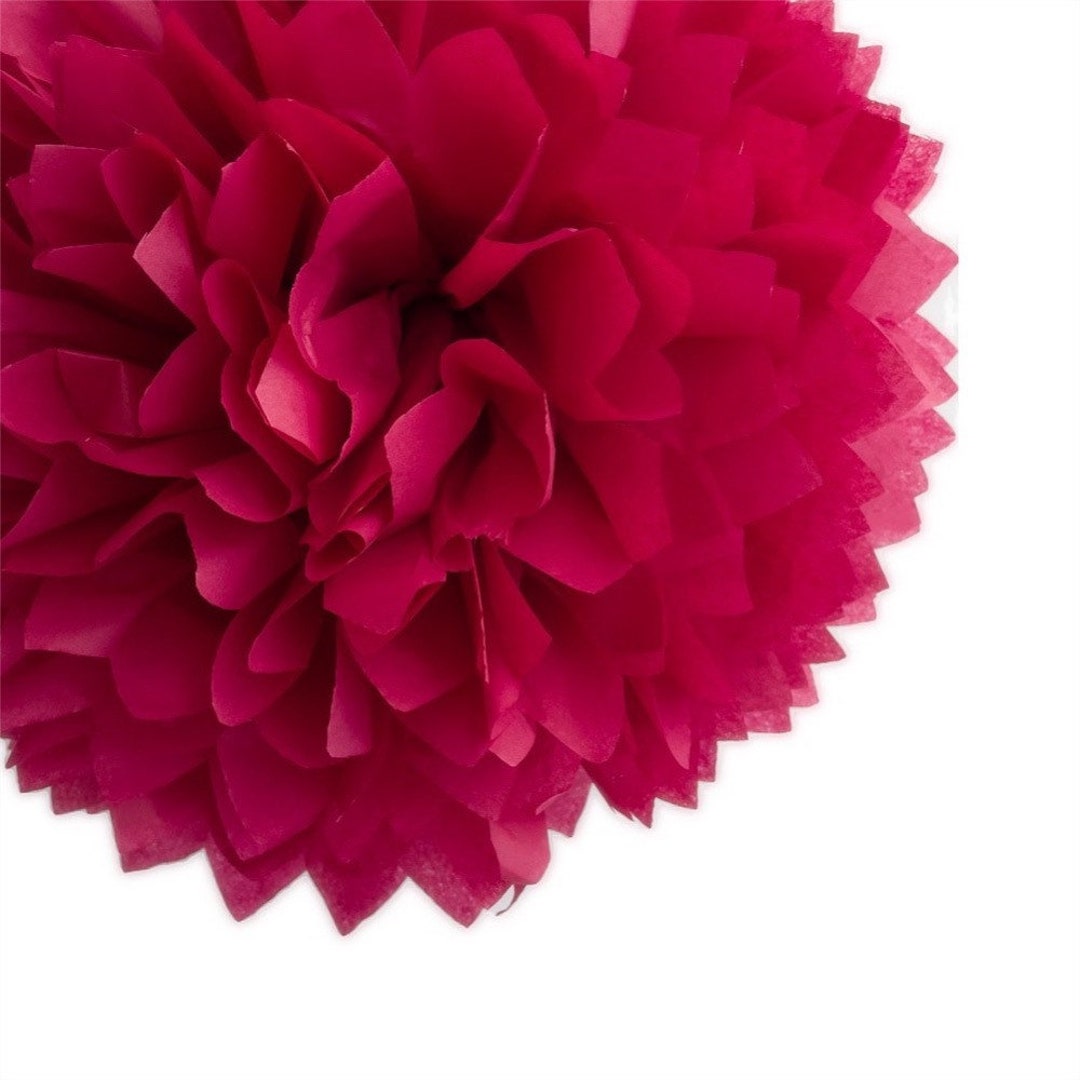 12 Pom Pom Di Carta A Forma Di Rosa - Decorazioni Per Feste, Matrimoni E Compleanni - 6”, 8”, 10”, 12” - Foto 7