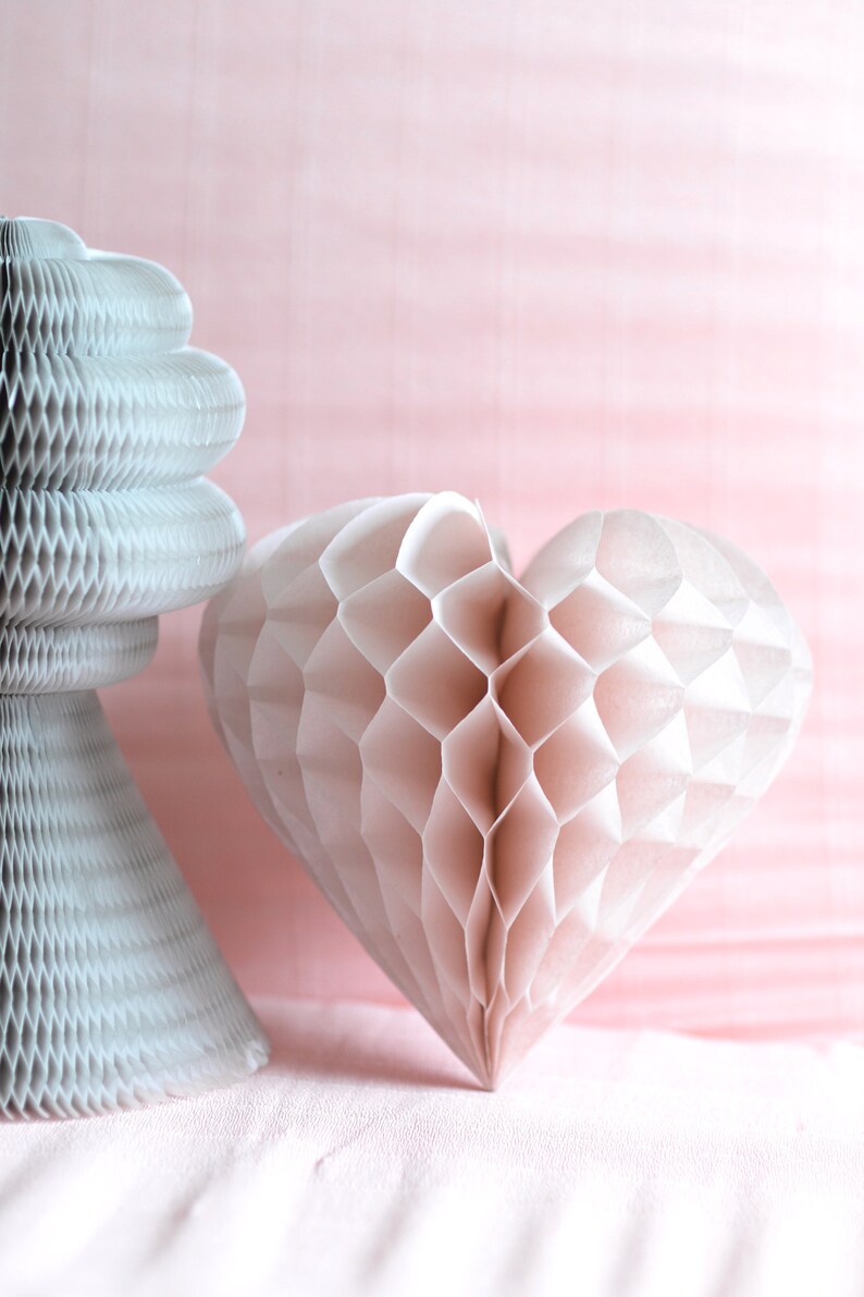 Custom Color Paper Honeycomb Hearts: Party Decorations, Set of 3 - Etsy