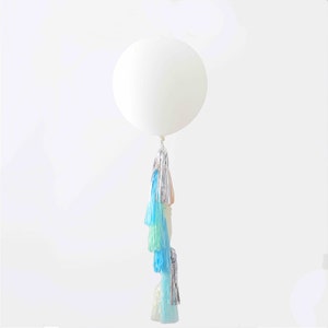 Palloncino in lattice personalizzabile da 36" con coda a nappa Scegli i tuoi colori e la lunghezza per matrimonio, compleanno, baby shower, addio al nubilato, decorazioni per feste
