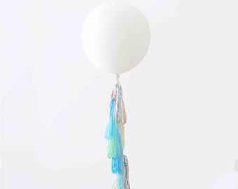 Custom 36" Latex Balloon with Handmade Tassel Tail