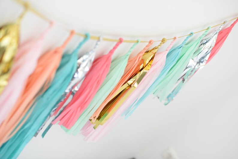Paper Tassel Garland Birthday Garland Party Decoration Etsy