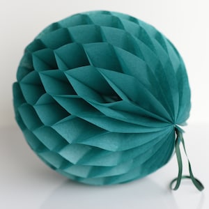 TEAL honeycomb ball - various sizes| Blue green tissue paper honeycombs | Birthday decorations | Christmas decorations