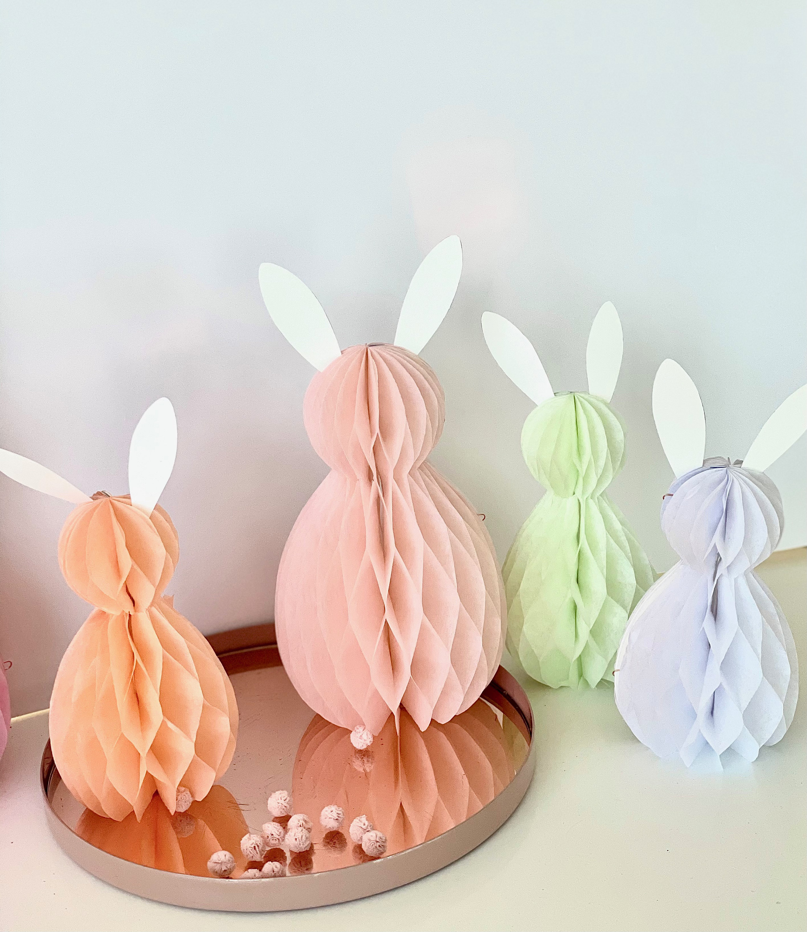 6 Coniglietti Pasquali In Carta - Decorazioni Colorate Per Casa, Primavera, Riutilizzabili - Foto 9