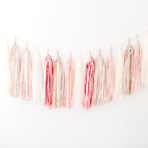 Ghirlanda di nappe di carta color oro rosa e champagne - Decorazioni per matrimoni, bandierine di compleanno, striscioni rosa, fondali per baby shower, decorazioni per pareti con foto