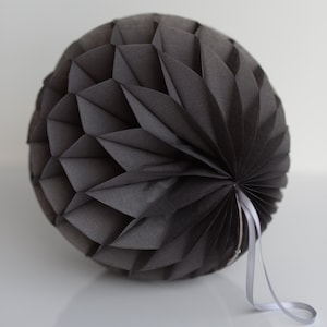 Handmade Dark Grey Honeycomb Ball: Eco-Friendly Party Decoration