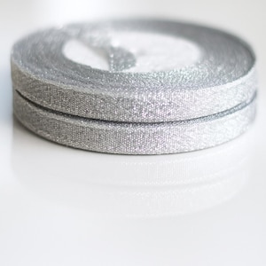 Metallic Silver Organza Ribbon: 8mm x 25 Yard, Gift Wrapping
