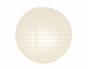 Ivory Paper Lantern: 12" Wedding Party Decoration (LED Option)