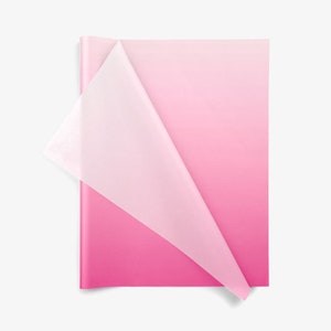 Fogli di carta velina rosa sfumata 20/50/100 fogli di carta velina di lusso di alta qualità, grandi e privi di acidi, per confezioni regalo - 50 cm X 76 cm