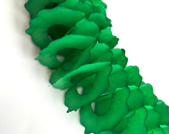 Guirnalda de panal de papel de seda verde para fiestas: decoración reutilizable para fiestas