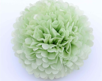 Light Green Tissue Paper Pom Pom: Eco-Friendly Party Decoration