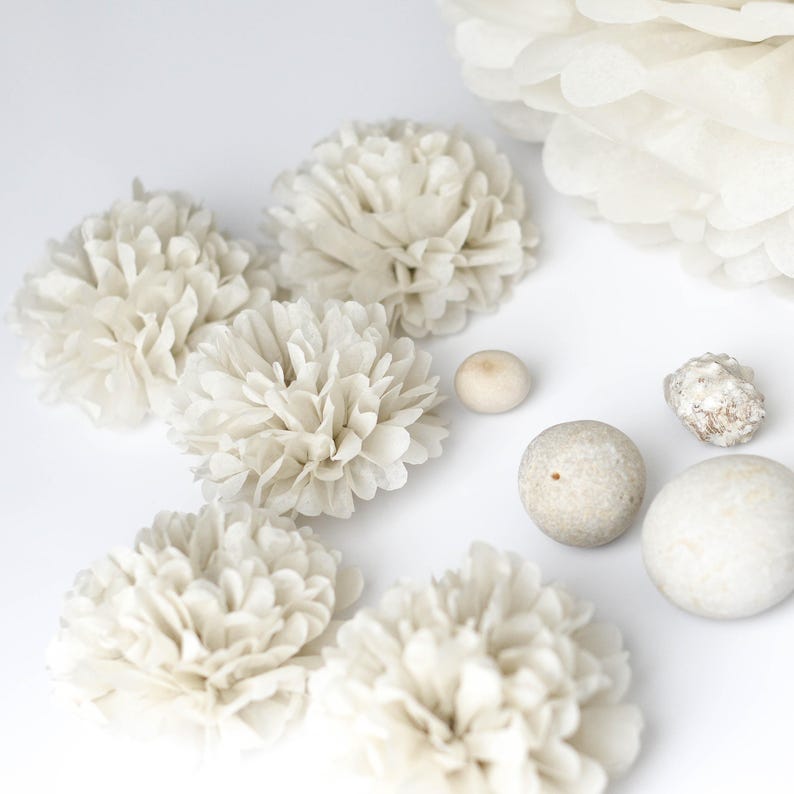 Small Shimmer Tissue Paper Pompoms Engagement Party Etsy