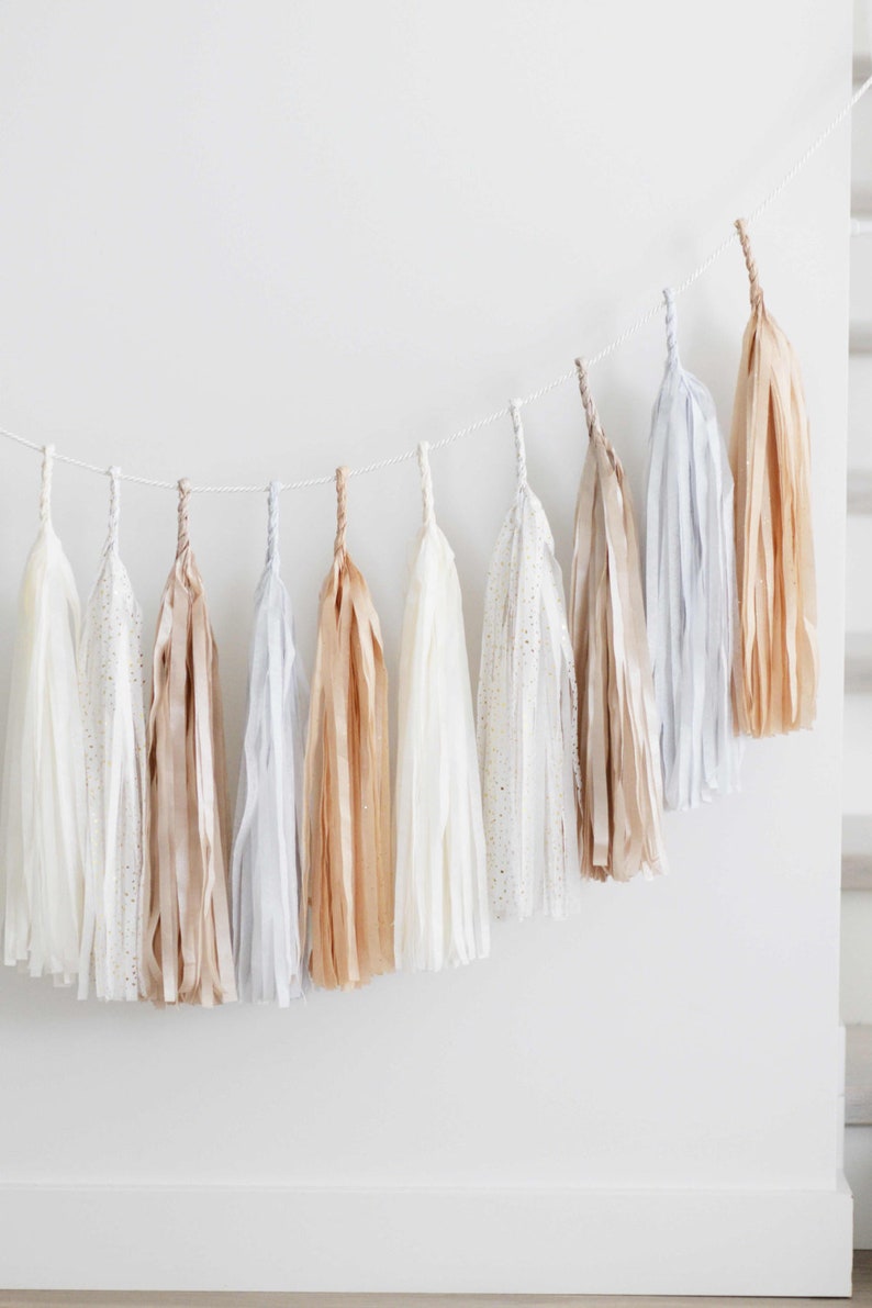 Paper tassel garland Wedding garland Fringe garland Baby Etsy