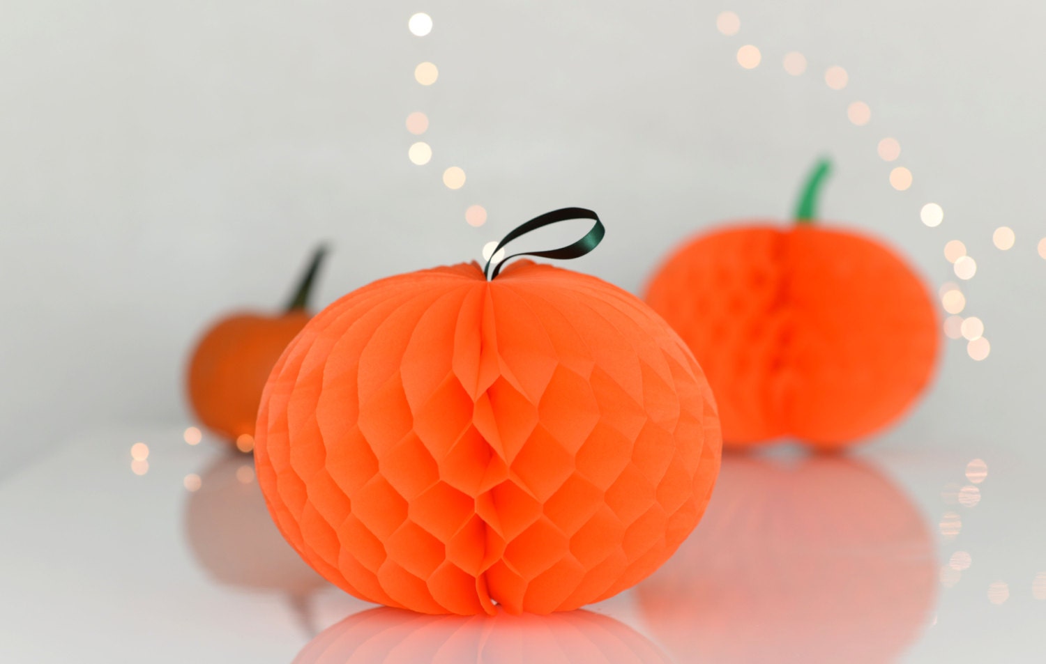 Halloween Decoration Paper Honeycomb Pumpkin Pumpkin Etsy