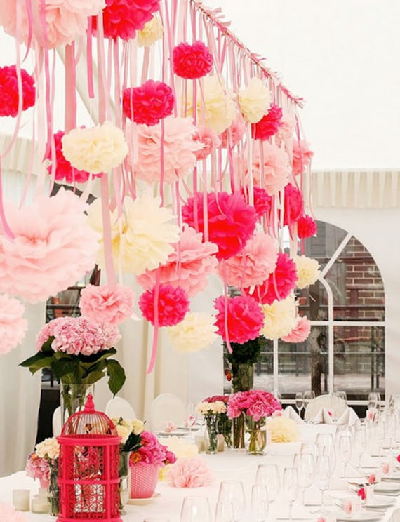 Tissue Paper Flowers Paper Pom Poms Party Decorations - Temu