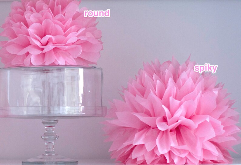 Purple paper pom pom 40th birthday decoration Winter wedding decor Paper flowers image 3