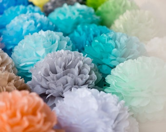 Birthday Tissue Paper Pom Pom Set: Handmade Party Decor