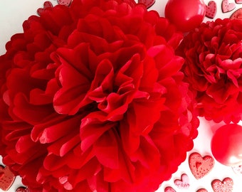 Large 30" Tissue Paper Pom Pom: Custom Color Party Decoration
