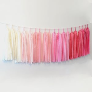 Ombre Pink Tassel Garland: Handmade Party Decor