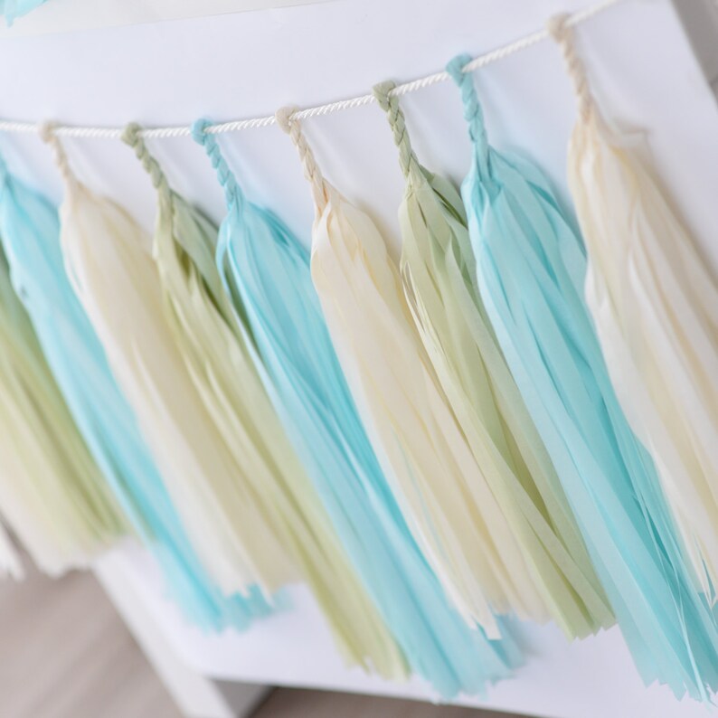Pastel Paper Tassel Garland Tissue Paper Garland Baby Etsy