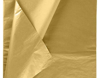 Metallic gold tissue paper sheets 20/50/100 sheets Gift Wrapping Tissue Paper - Metallic Gold Tissue Paper for DIY Crafts, Pack Bags 20x30"