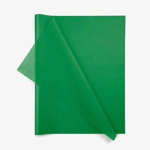 Fogli di carta velina Kelly Green di alta qualità, senza acidi - in confezioni da 20, 50 o 100 fogli - 20x30" - biodegradabili, ecologici, per confezioni regalo e artigianato
