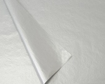 Metallic silver Tissue Paper sheets | grey - Gift Wrapping, DIY Crafts, Wedding Decor, biodegradable 20 x 30 SatinWrap
