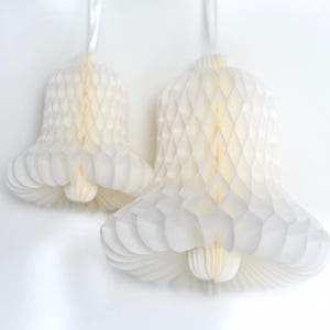 Tissue paper Honeycomb bell decoration | Christmas decoration | Hanging xmas decor